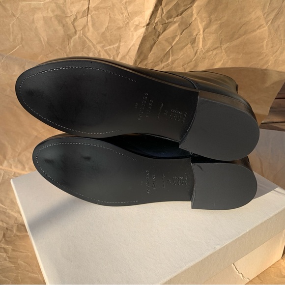 Sezane EUGENIE Boots/Sézane EUGENIE Leather Boots, New Black + Velvet Laces 39/8 - Picture 9 of 16